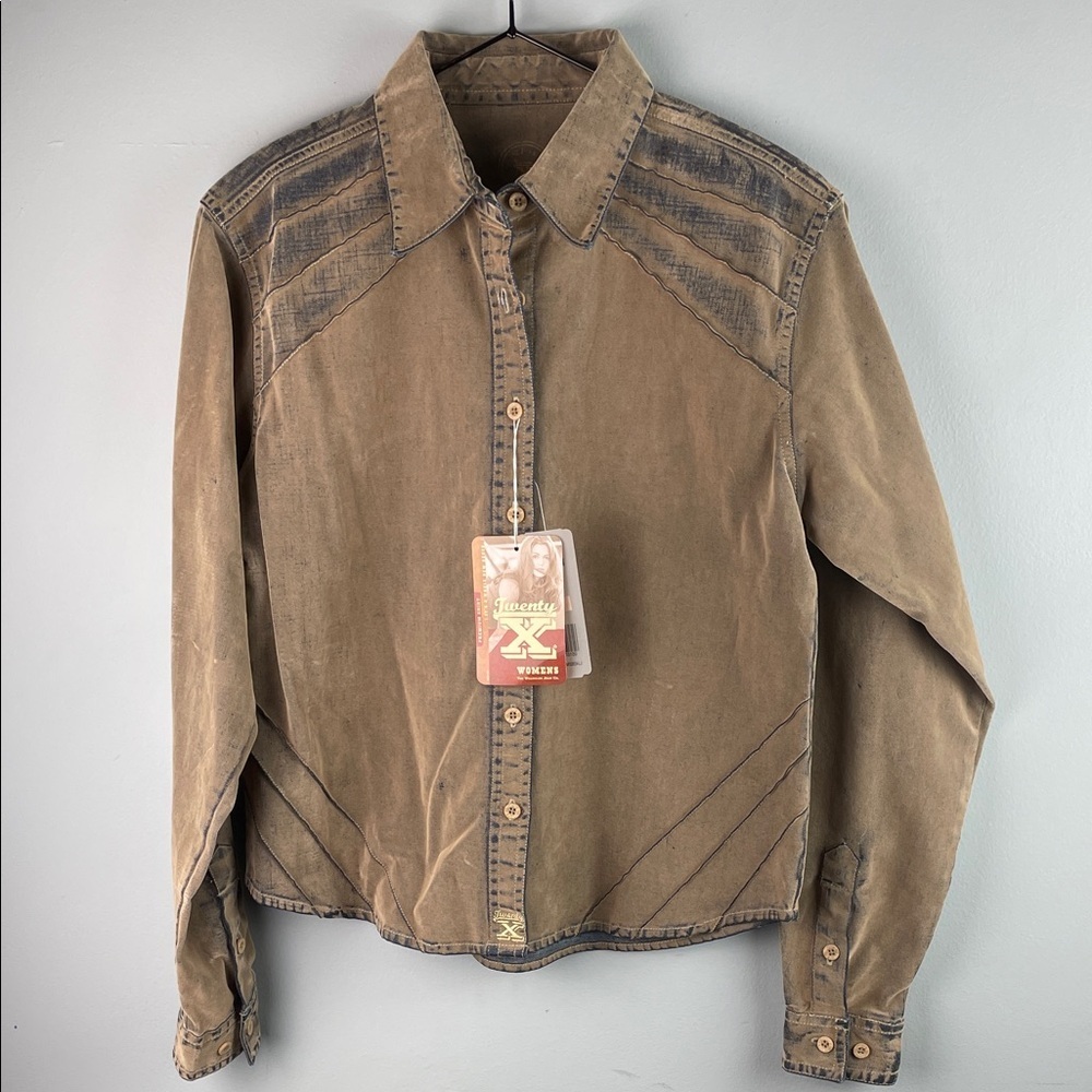 NWT Twenty X Wrangler Western Button-Up Shirt Size M